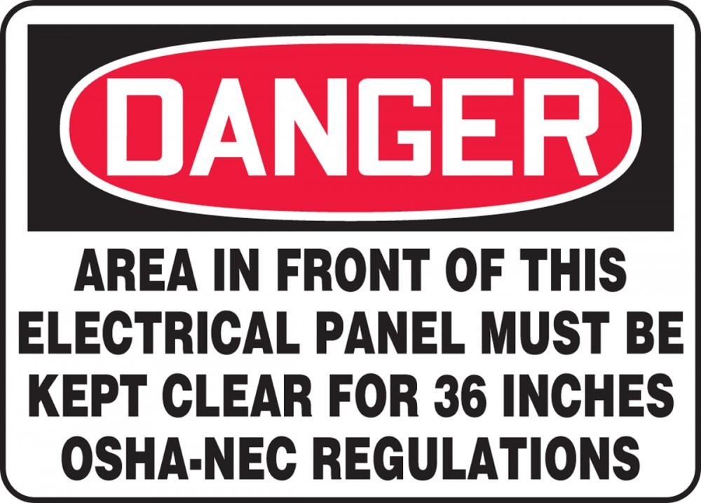 OSHA 36" Clearance Label