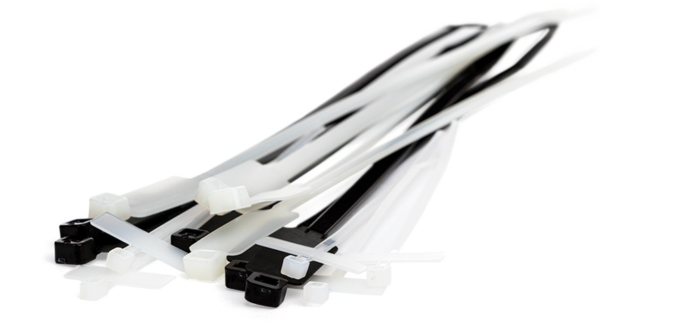 4" Identification Cable Tie 18LBS - White