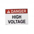 Danger: High Voltage Label 7"X10"